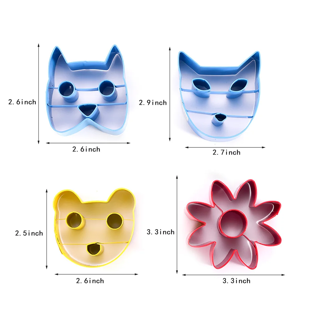 Пользовательские инструменты для выпечки, 3D формочка для печенья из нержавеющей стали, в форме кота и собаки, в форме цветка, набор для печенья для детей