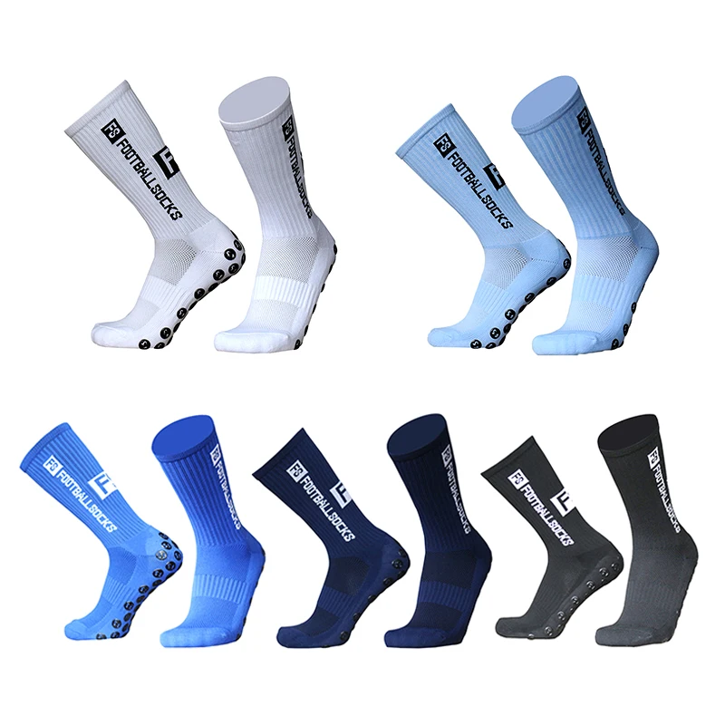 Hot sale breathable anti-slip athletic antideslizantes soccer calcetines deportivos grip custom logo sports men socks
