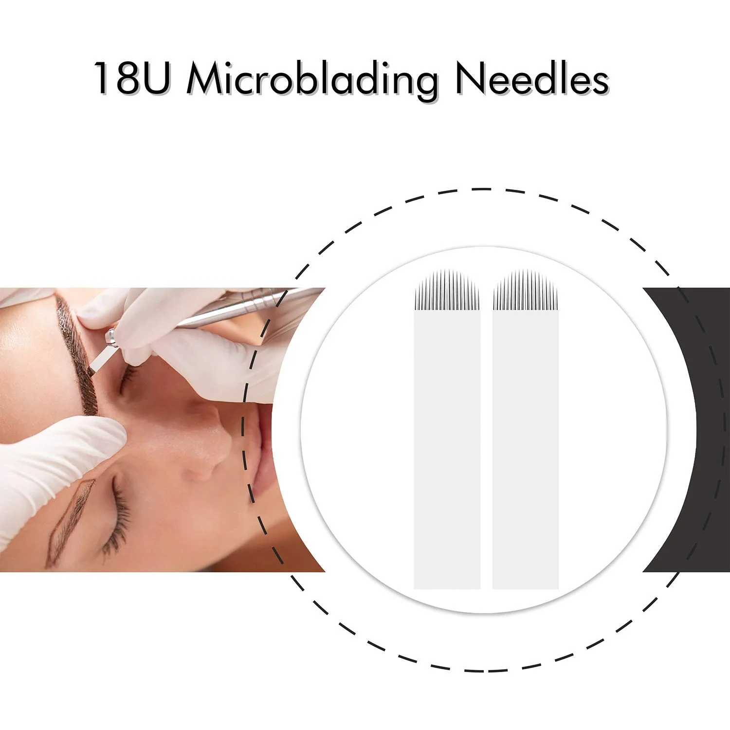 Microblading Blades Disposable Tattoo Needles Permanent Makeup Manual Tattoo Needle for Microblading Supplies Manual Pen