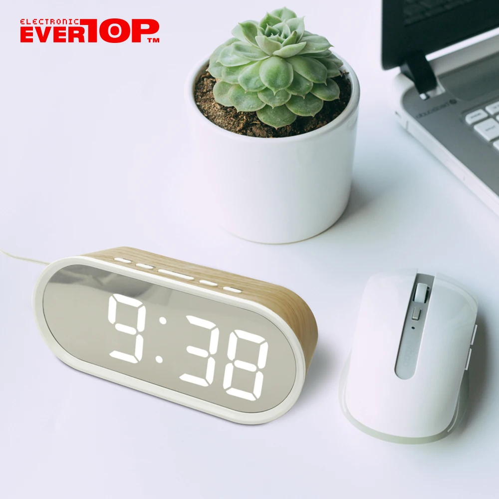 Новейший будильник цифровой функциональный Настольный светодиодный