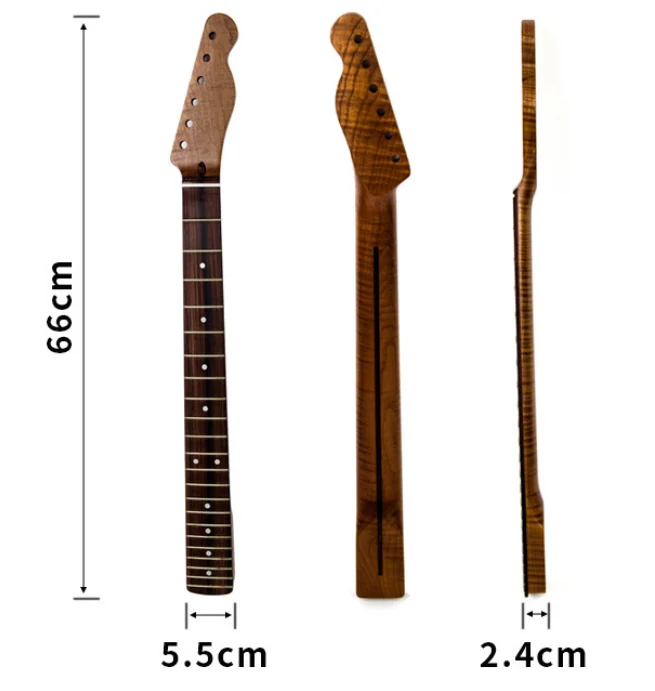 Tiger Flame Maple Roasted Guitar Necks Maple Electric Guitar Neck Customization Roasted Maple Shank Factory Customization