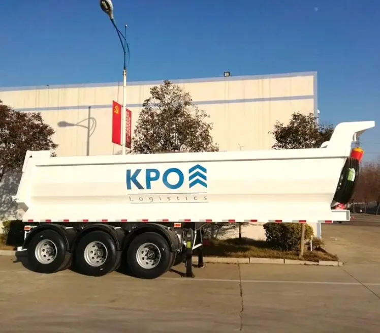 Brand New 3 axles 4 5 45 cubic meter Tipping dump trailer