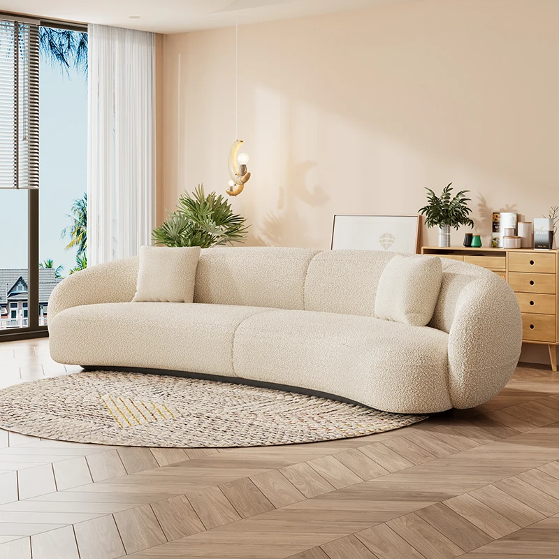 BIXONWOOD Manufacturer Direct Sale Modern Simple Semi Circle Sofa Customized Moon Sofa Living Room Couch Sofa