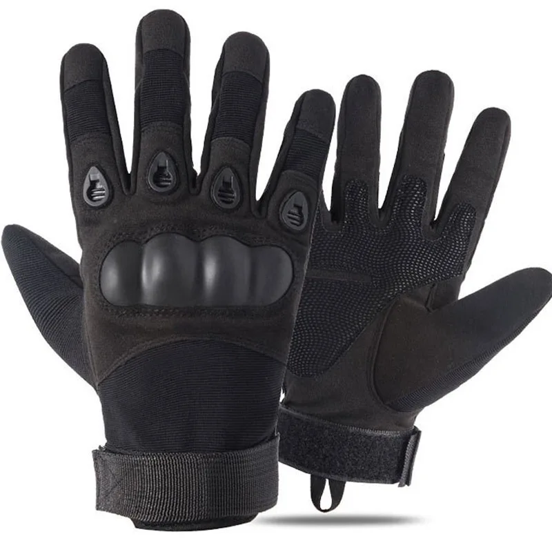 Full Finger Rubber Hard Knuckle  Hunting Shooting Outdoor Military Tactical Gloves