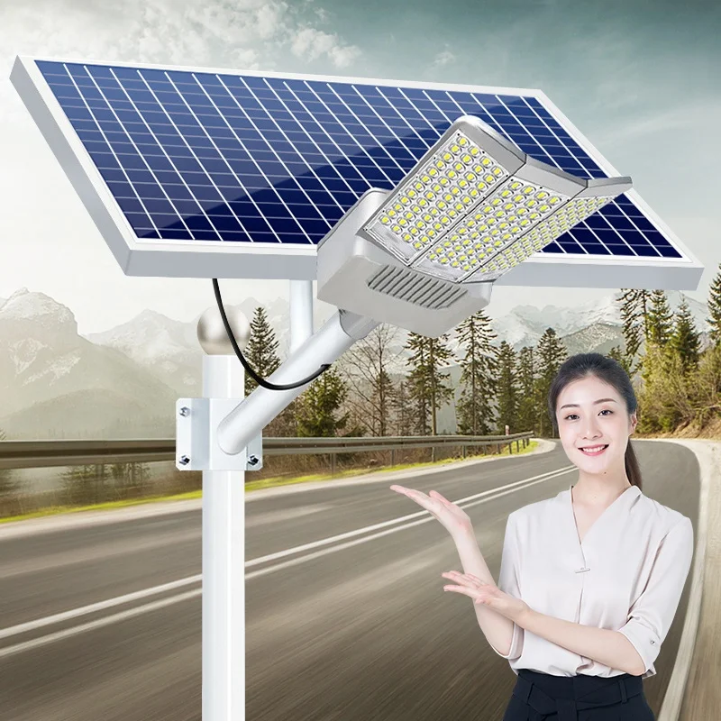 600W/800W/1000W/ Super Bright Wide Angle Solar Street Light Outdoor with Motion Sensor for Parking Lot Yard Garden Patio Stadium