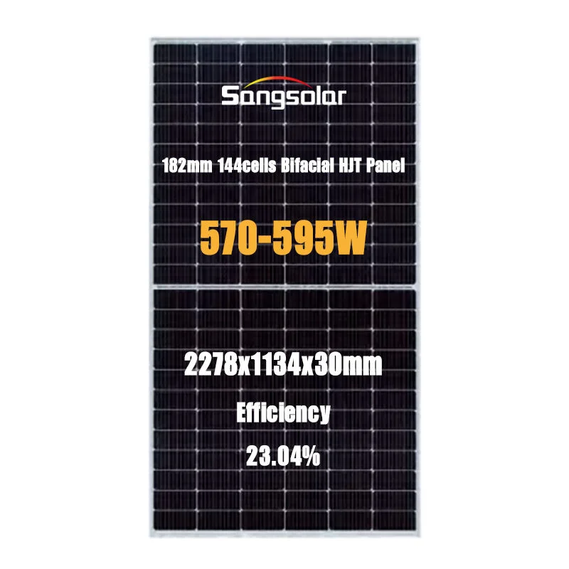 SANGSolar HJT 570w 575w 580w 585w 590w 595w hjt bifacial solar panel half cell high efficiency n-type Solar modules