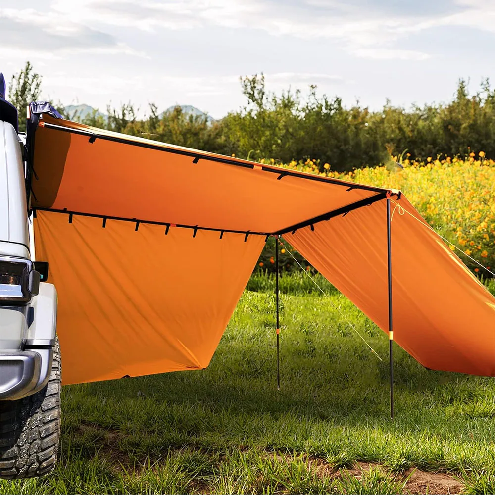 High Quality 420D Polyester Oxford 2.5*2.5M Waterproof PU2000 Awning Side Wall Car Side Awning Screen