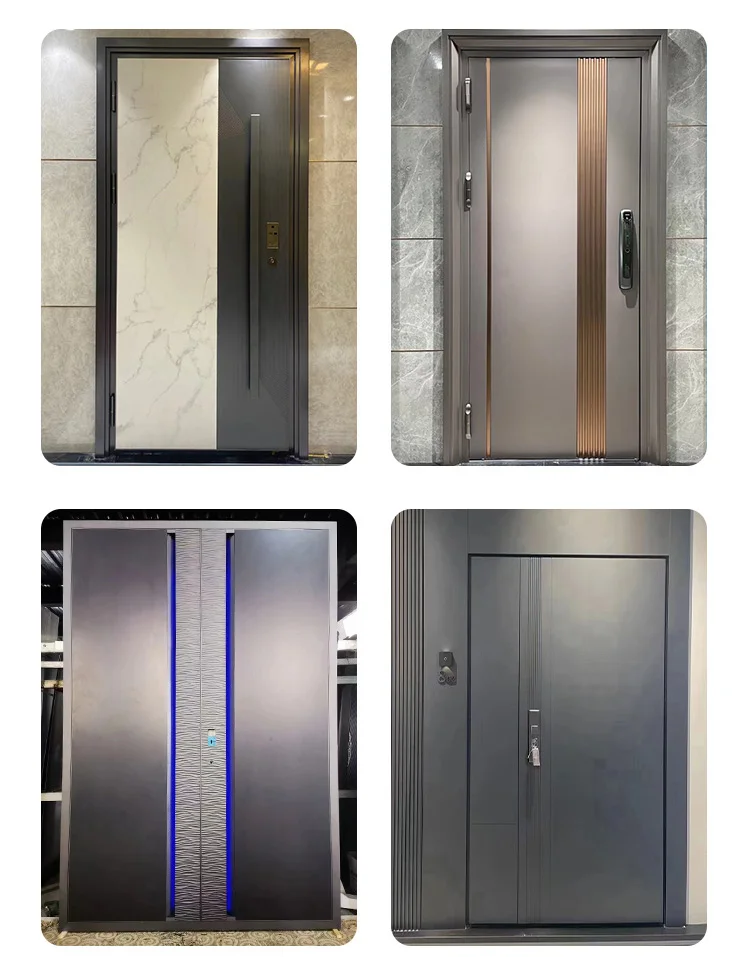 High Quality Entry Sitting Room Front Double Acrylic Entree Aluminium Gate Door Pivot Doors