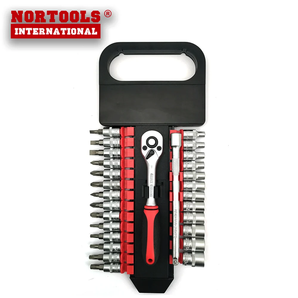 Набор профессиональных гаечных ключей с храповым механизмом 1/4 дюйма, 29 шт.