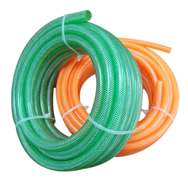 5/32 1/4 3/8 7/8 1 3 2 Inch Clear Plastic Vinyl Tubing PVC Fiber Braided Reinforced Tube Pipe Hose for Water Transfer 6 8 10 bar