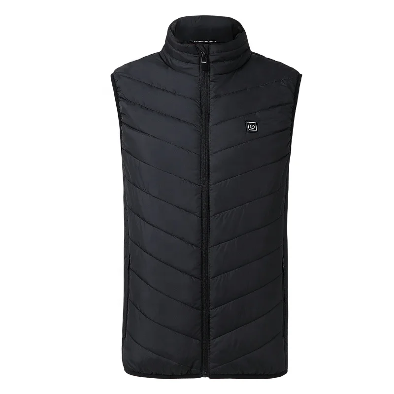 Winter USB Downlook Men Heating Padded Vest Workwear Jacket Gilet Breathable Outdoor Topgear Solid Color Black S-4XL Heated Vest