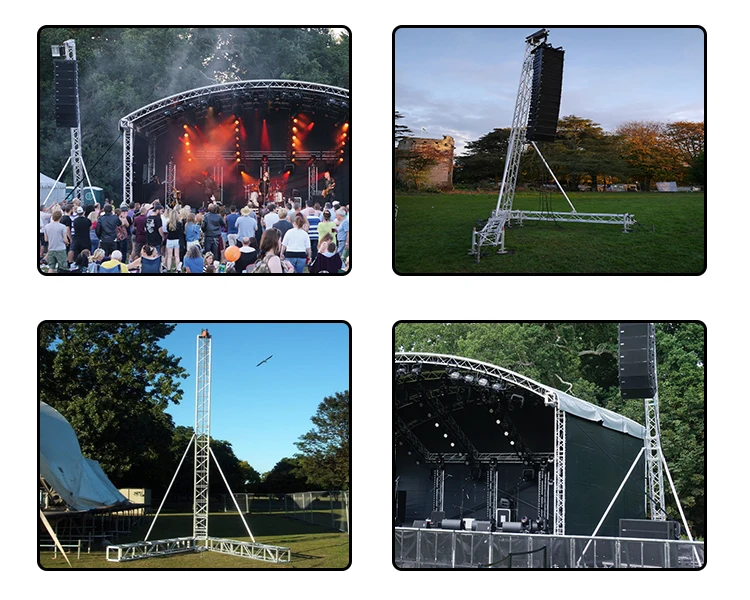 GF-truss Aluminum 19 ft 6 M height Upright line array speaker lift truss stand tower