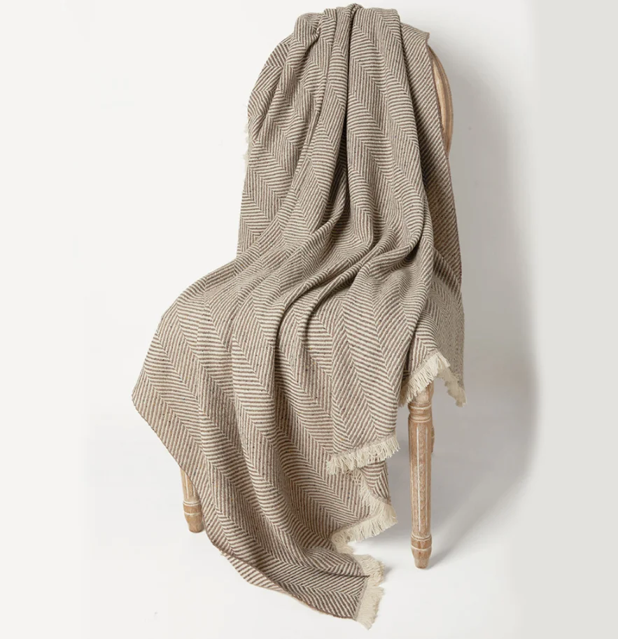 2024 new arrival autumn winter warm pure wool check scarf Knitted striped colorful dots patterns blanket tassel shawl kashmir