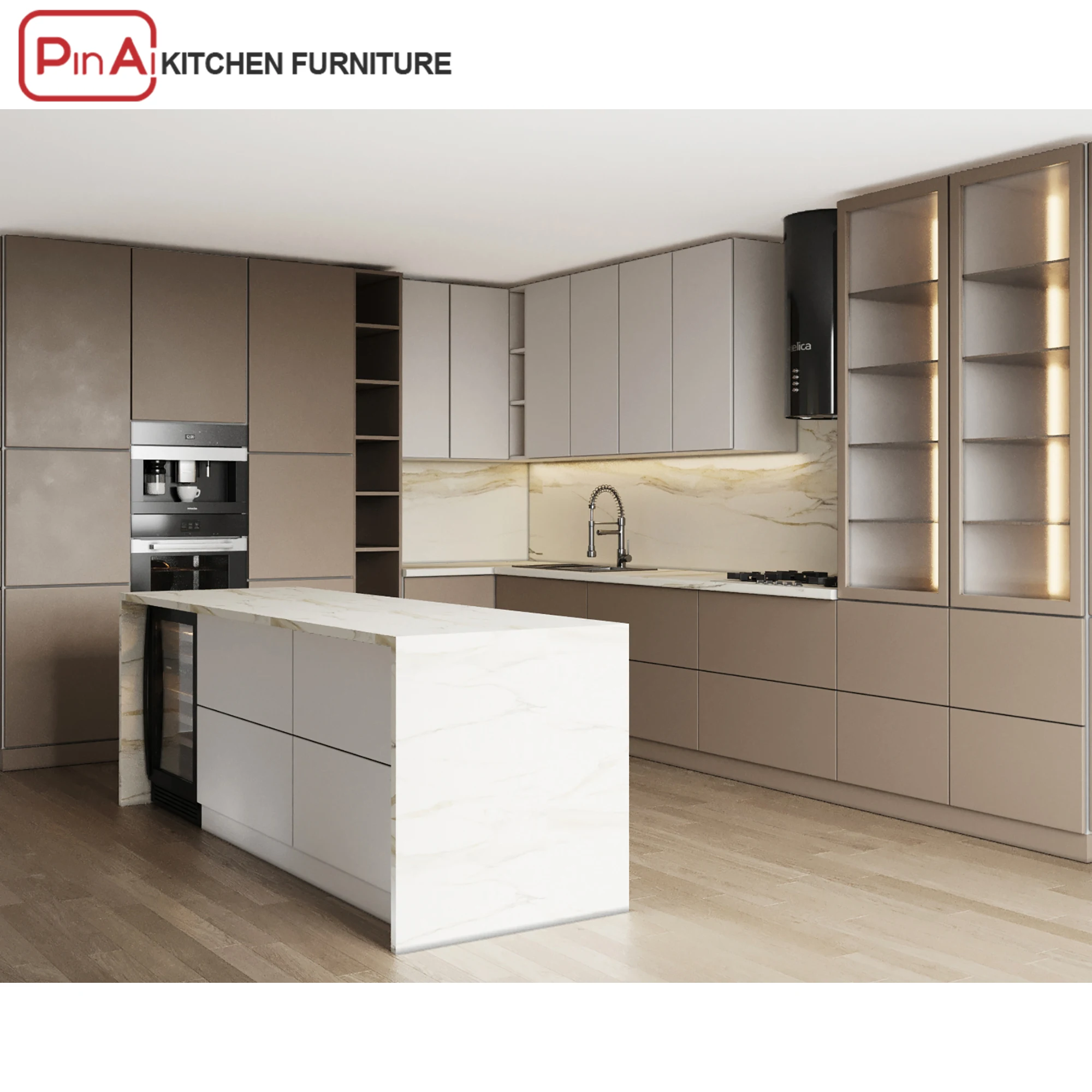 PINAI furniture accessories kichen cabinets support luxury modular kitchen furniture with modern mini bar