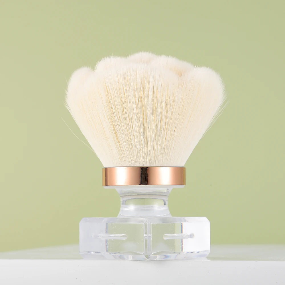 V-P-4r luxury design big makeup brushes custom logo vegan portable cute clear crystal travel diamond powder brushes