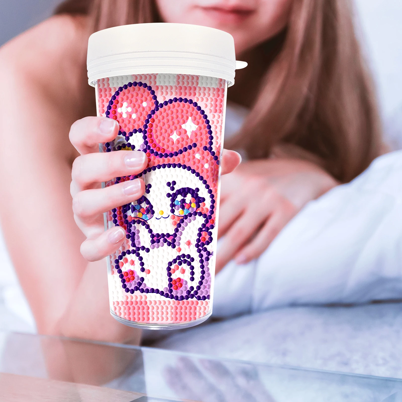 Manufacturer Wholesale High Quality Kuromi Convenience Cup Diamond Painted Water Cup for Adults Students and Children