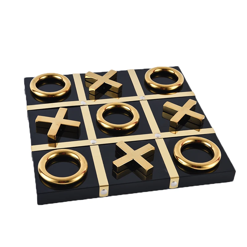 home decorative wood metal xo chessboard decoration crafts chess board luxury