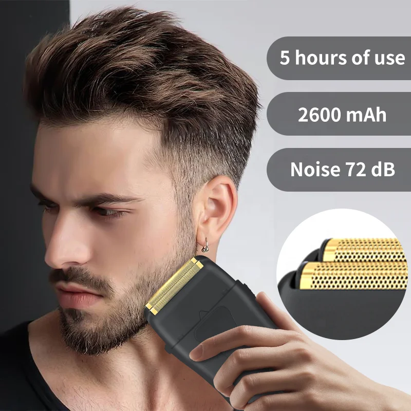 KooFex Rechargeable Electric High Speed 9000RPM Shaver Foil Head High Quality Shaver Barber for Men Shaving Removal