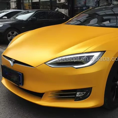 Лидер продаж воздушно-пузырчатая пленка с защитой от царапин 1 52*18 м матовая металлическая желтая автомобильная виниловая