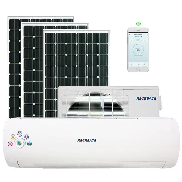 solar air conditioner home  Pure DC Solar Air Conditioner System 24000btu spilt air conditioner solar units solar panel home