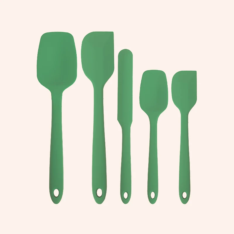 4-Piece Silicone Spatula Set - 600F Heat Resistant Non Stick  Kitchen Scraper Spatulas for Cooking, Baking