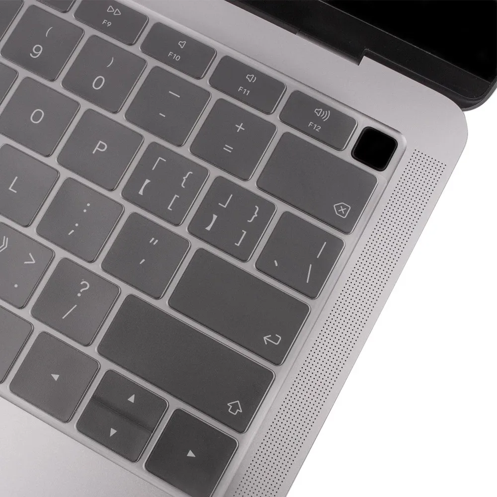 JCPAL FitSkin Ультра Прозрачный тонкий протектор клавиатуры для MacBook Air (с Touch ID) Водонепроницаемый силикон