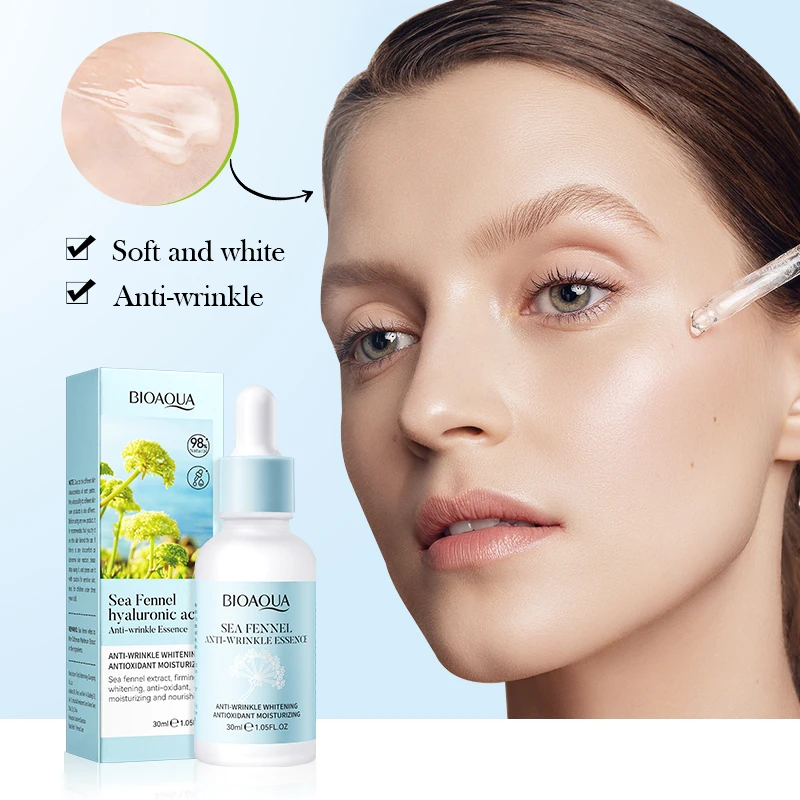 OEM BIOAQUA Private Label Skin Care Beauty Products Sea Fennel Hyaluronic Acid Whitening Tightening Anti Wrinkle Serum