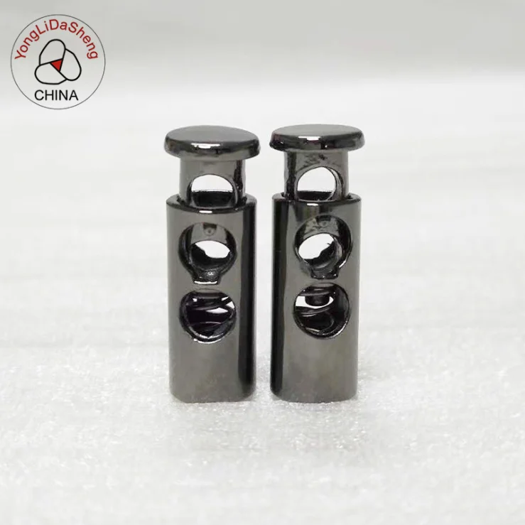 Оптовая цена, шнур для шнурков, радужная пружина, стопор с двойным отверстием, Властелин шнурков для шнурков/замок, сплав металла без никеля, свинца