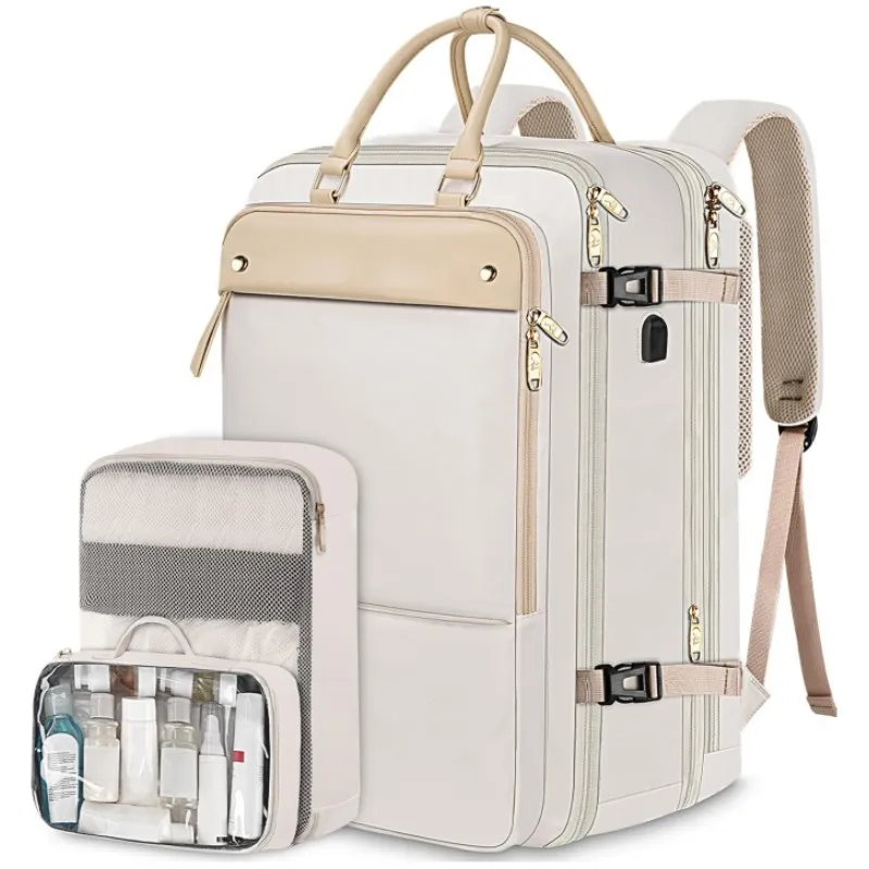 Hot Sell Extra Large Waterproof Expandable Flight Approved Weekender Bag 52L Travel Laptop Backpack with Shoes Compartment