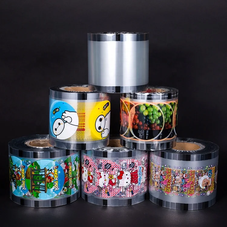 
Bubble tea cup and paper cup use frosted plastic roll sealing film 