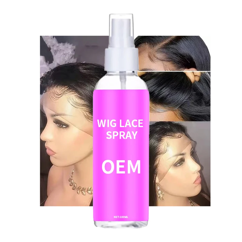 Private Label Lace Wig Adhesive Melt Powerful Styling Spray Quick Dry Hair Temporary Waterproof Gel Lace Spray