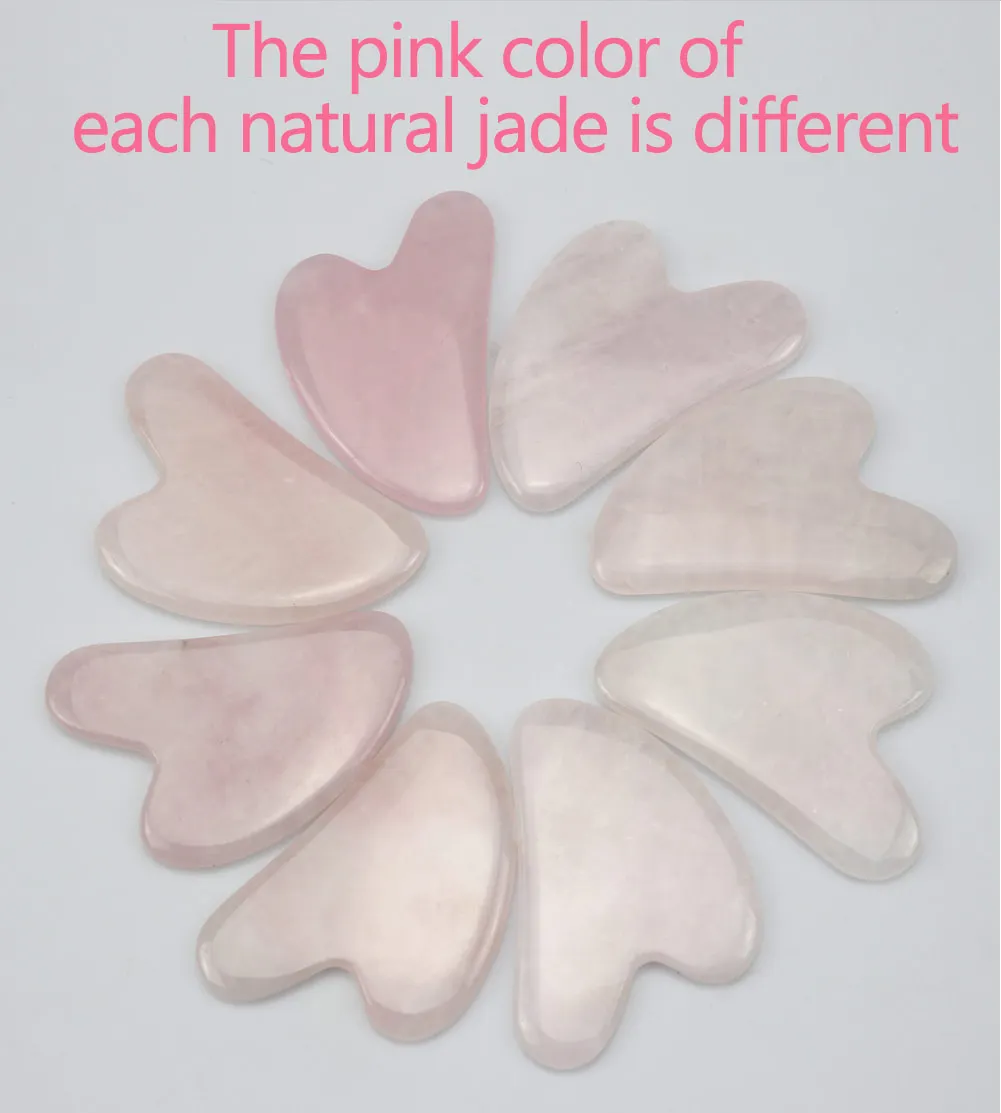Pink Gua Sha Scraper Board Face Massagers Jade Gua sha Roller Facial Skin Care Tool For Face Neck Skin Body