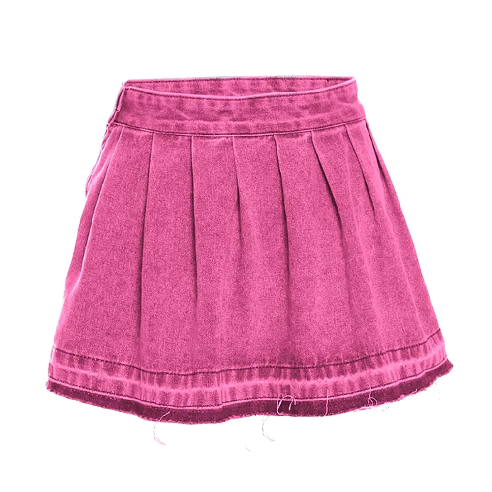 New Arrivals 2025 Wholesale Designer Custom Logo Clothing Fashion Blue Jean Skirts High Waist Short Mini Denim Skirt Women