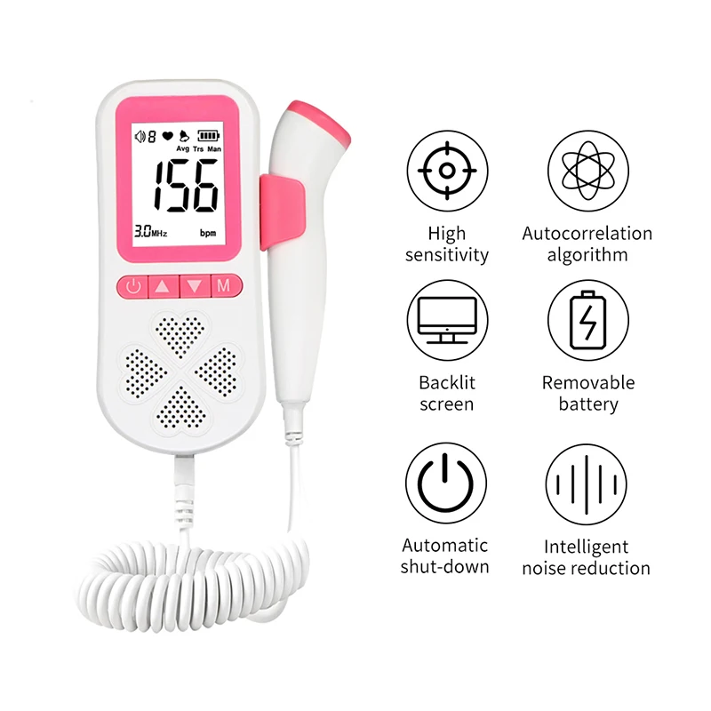 Лидер продаж портативное зарядное устройство с Bluetooth цифровой карманный фетальный допплер фетальное сердцебиение беременность ультразвуковое приложение для детей