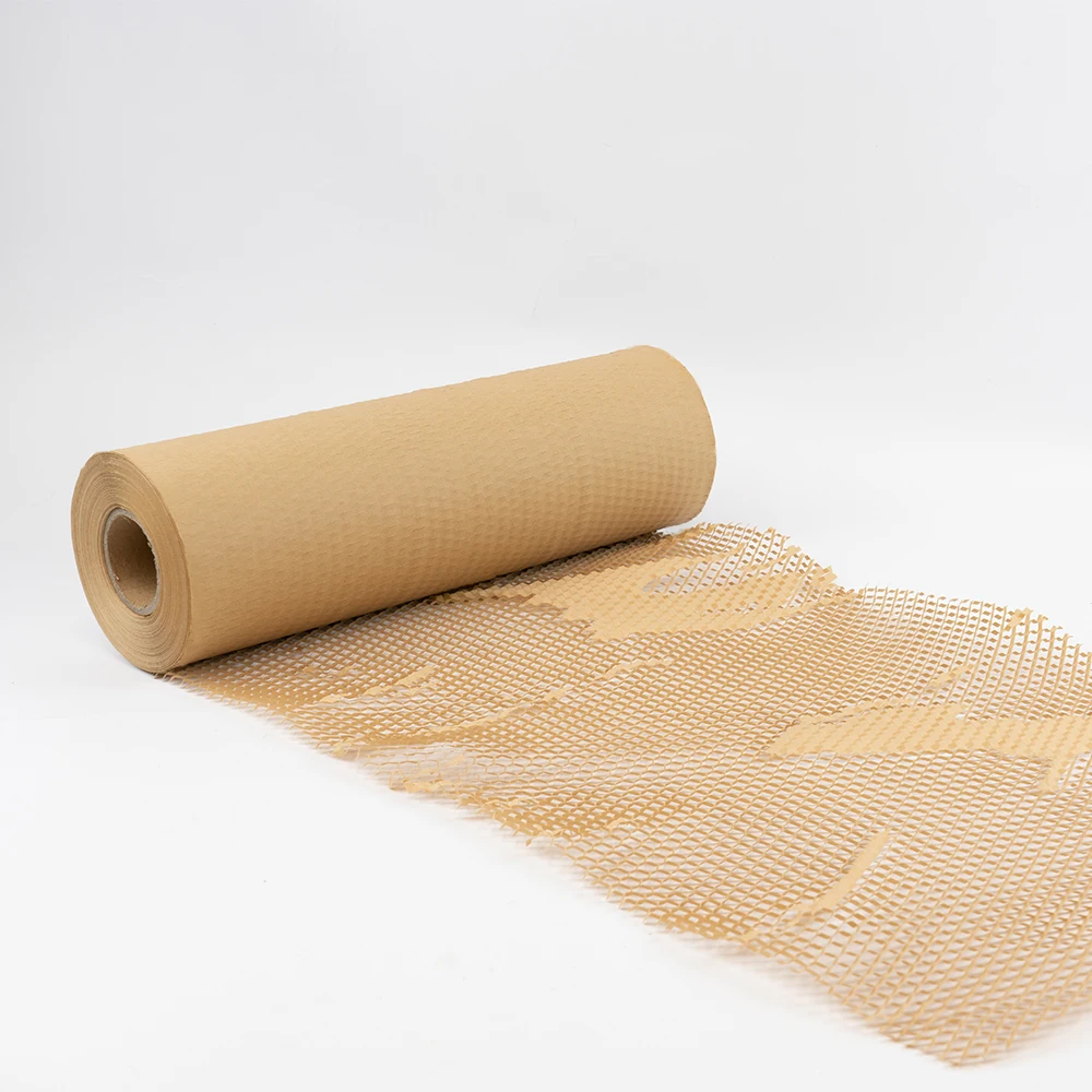 New eco packaging materials high strength kraft honeycomb void fill paper for wrapping