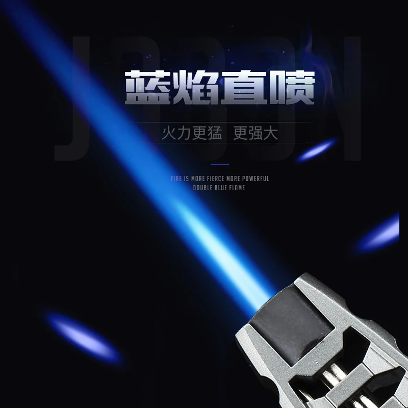 Зажигалка Qianxun для сигар металлическая Бутановая газовая зажигалка барбекю кухни дыма Jet Flame под заказ с логотипом заказчика оптовая