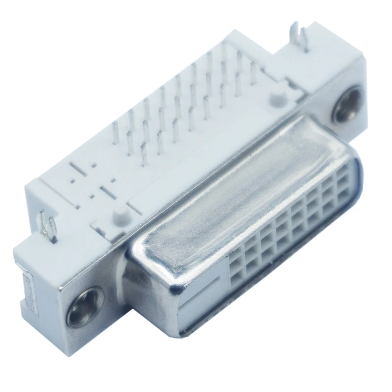 Male 24Pin Dip 90 Degree Plug Type Right Angle Computer DVI Connector