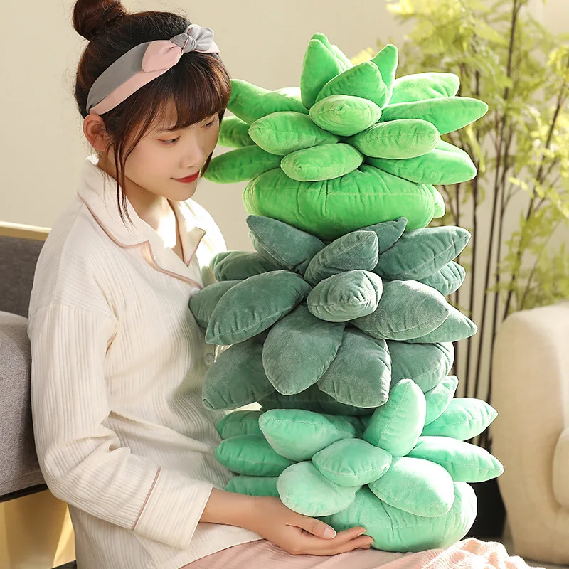 Stocked Lifelike Succulent Plants Plush Stuffed Decoration Toy Succulent Pillow