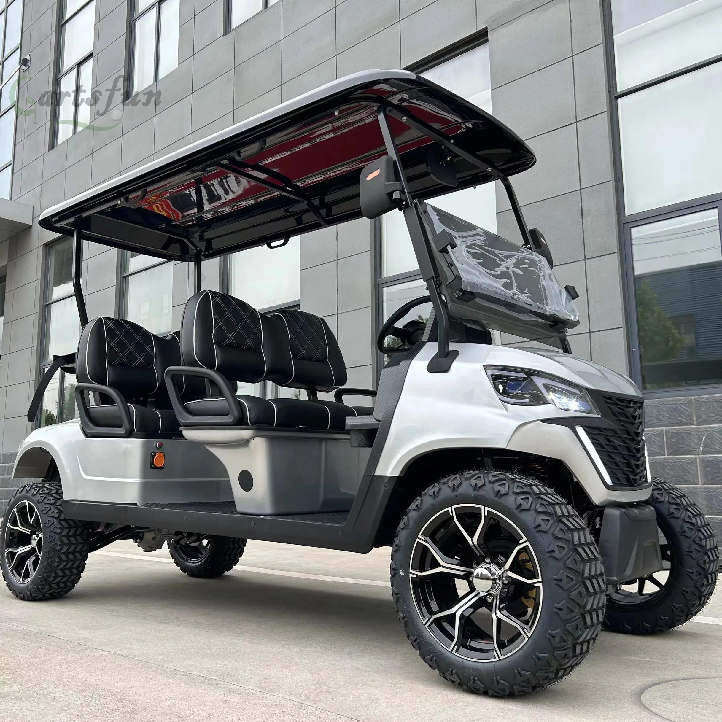 White 4 seater Customized off-Road gas powered legal Golf Buggies Cart