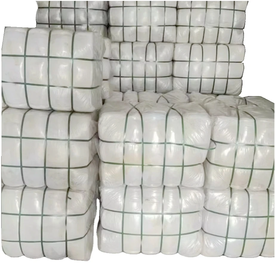 White used bed sheet scraps for Marine&workshop 100 cotton cleaning bed sheet hotel wiping rags
