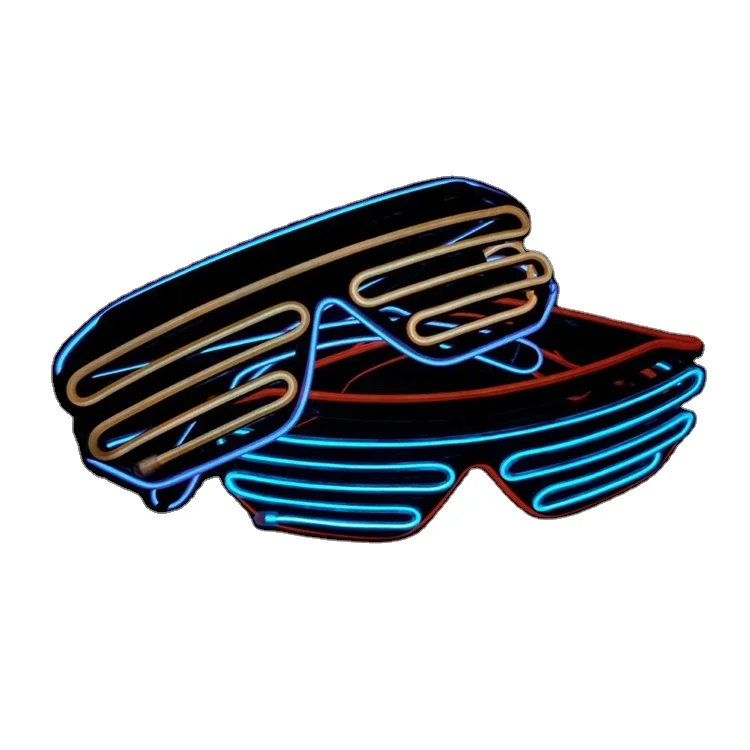 Горячая распродажа высокое качество подсветкой; Светящаяся обувь; Очки Неон EL провода Вечеринки Очки