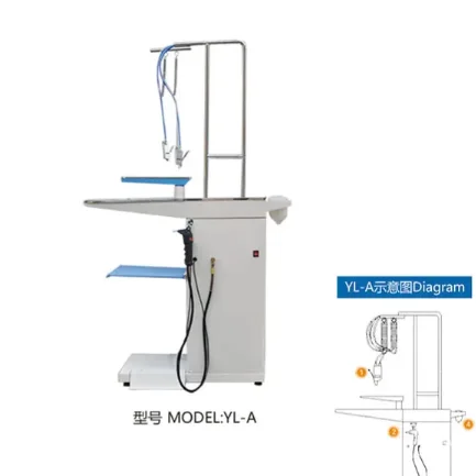 Spot Removing Machine Fabric Spot Removing Table With Solution Gun And Steam Hot Air Gun Suction Function