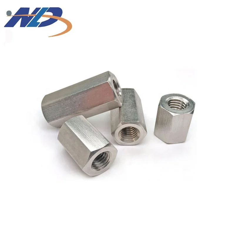 NLD DIN6334 3/8 дюйма-16x1-1/8 дюйма, шестигранное резьбовое соединение M4 M5 M6 M16, Длинные шестигранные муфты, гайки