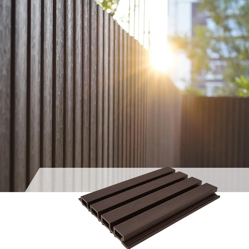 Anti-UV Eco-Friendly Co-Extrusion Wood Plastic Composite Outdoor WPC Grooved Wall Panel Cladding