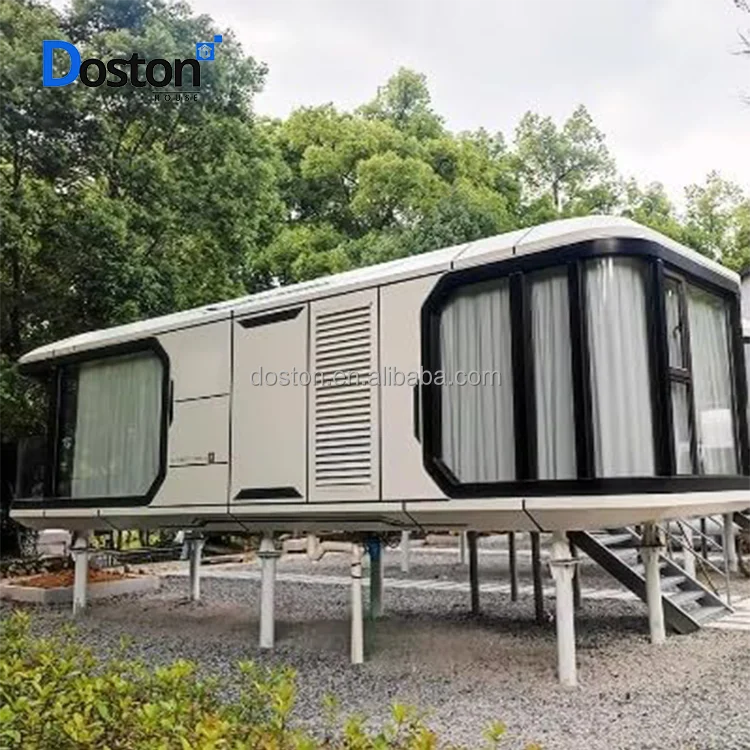 Box Capsule House Romania Capsule House Ups With Solar Panel Two Story Solar Space Outdoor Eco Capsule House