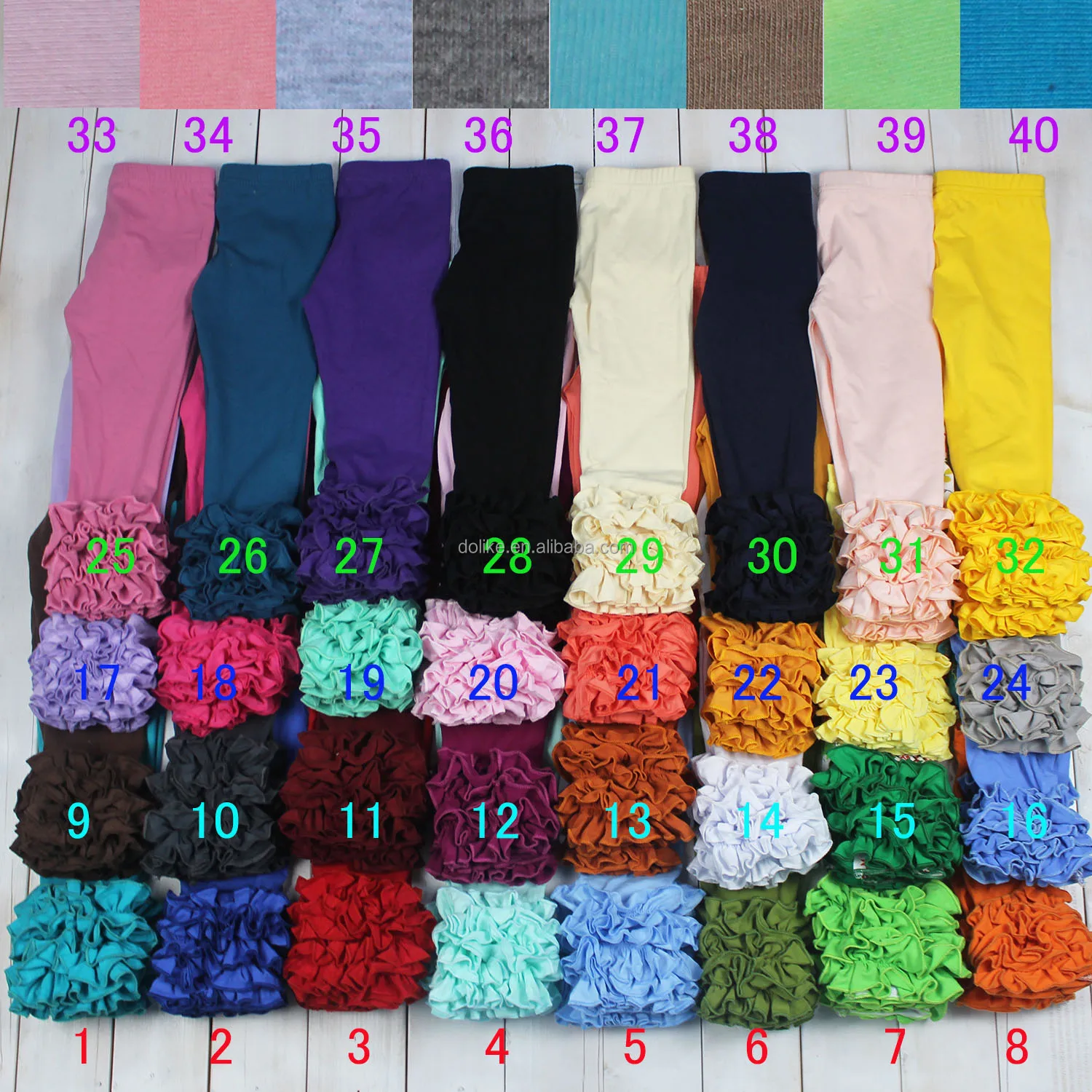 Christmas children clothes cute girls icing leggings boutique baby triple ruffle pants