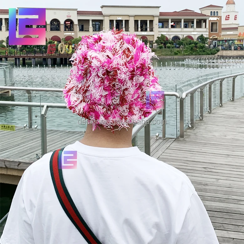 Wholesale hot sale blue camouflage distressed grass bucket hat