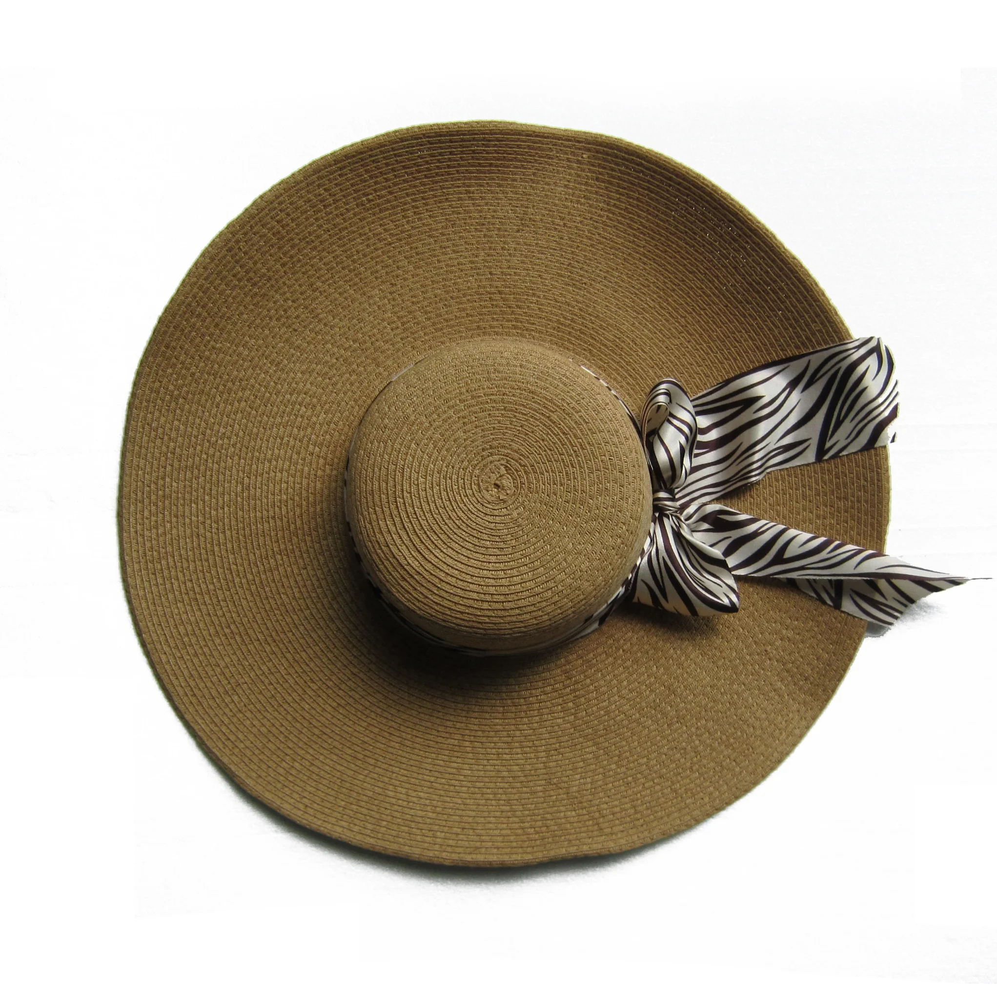 Custom Fashion Straw Hat Bands Wide Brim High Quality Straw Beach Hat for Women