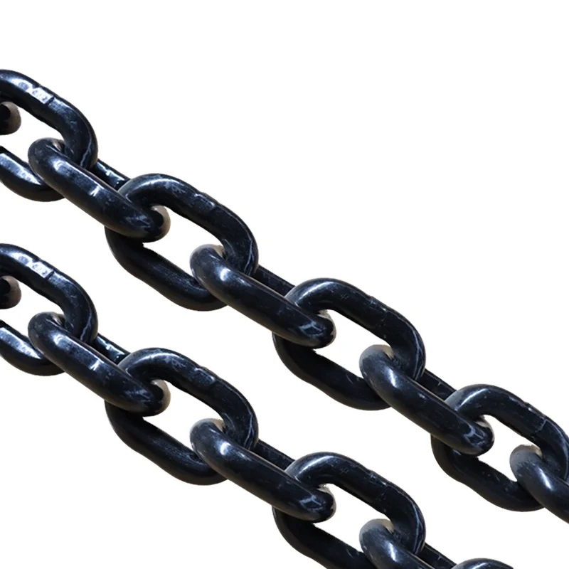 Manufacture 6mm-23mm High Strength G100 Chain Alloy Steel Black G80 Short Link Lifting Chain for Chain Sling