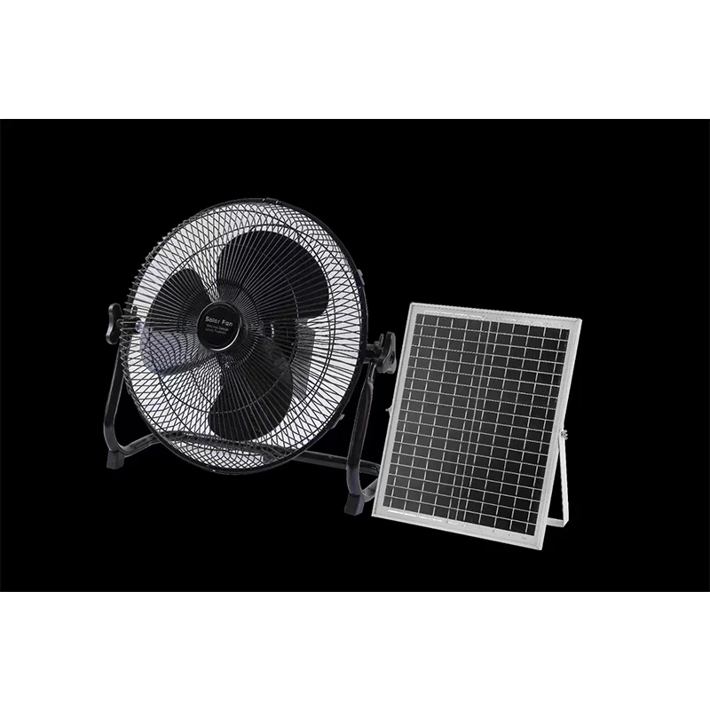 12 Inch Solar Panel Powered Fan 2 in 1 Solar Panel Powered and AC Charger Powered Fan 15W 9V Portable Solar Panel Exhaust